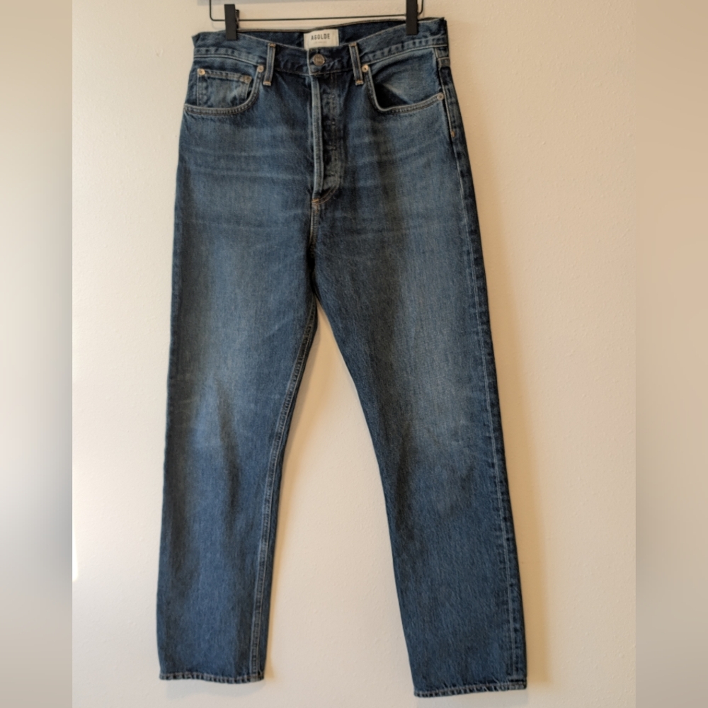 A GoldE AGOLDE Straight Leg Women's Jeans in Medium Blue Wash